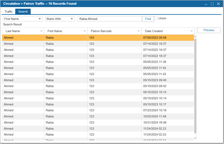 Patron Traffic | ILS Documentation