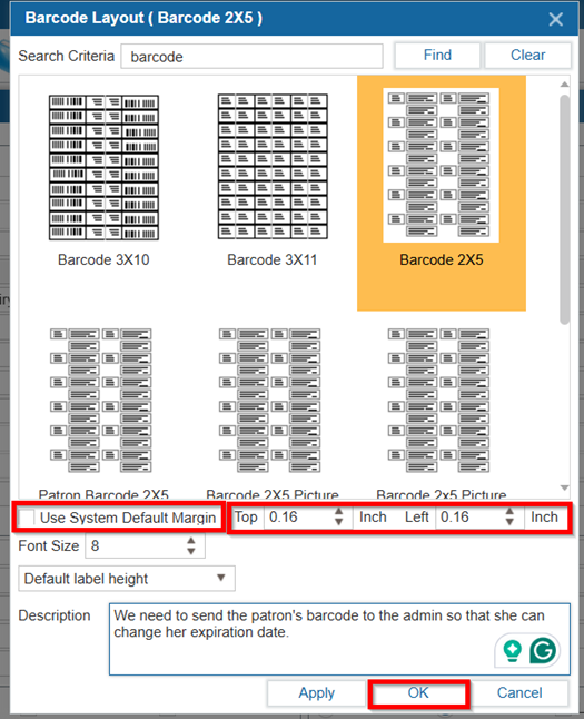 Patron Barcode | ILS Documentation