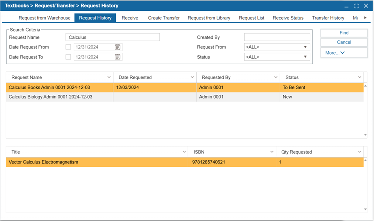 Request/Transfer | ILS Documentation