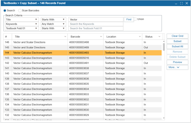 Copy Subset | ILS Documentation