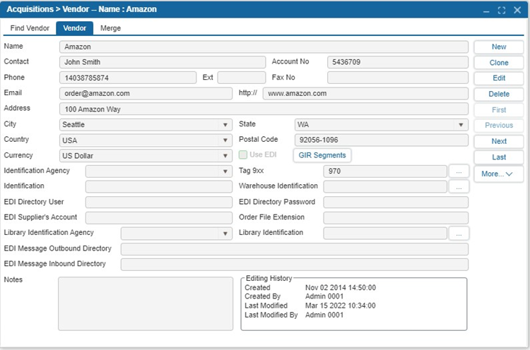 Vendor Management | ILS Documentation